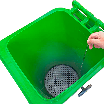 Basurero LCDP 120L Verde con drenaje