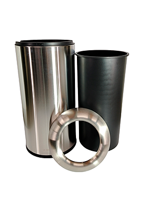 Basurero LCDP Metalico 60L Silver